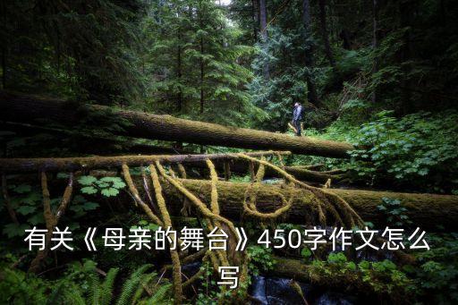 有关《母亲的舞台》450字作文怎么写
