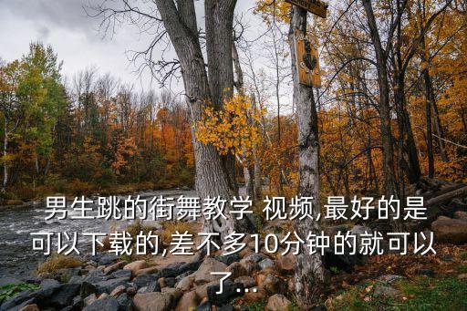  男生跳的街舞教学 视频,最好的是可以下载的,差不多10分钟的就可以了...