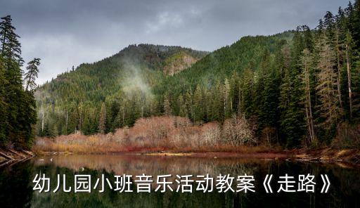  幼儿园小班音乐活动教案《走路》