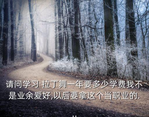请问学习 拉丁舞一年要多少学费我不是业余爱好,以后要拿这个当职业的...