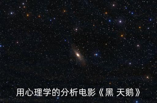 用心理学的分析电影《黑 天鹅》