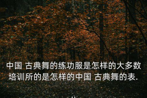 中国 古典舞的练功服是怎样的大多数培训所的是怎样的中国 古典舞的表...
