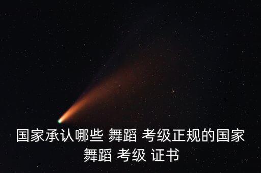国家承认哪些 舞蹈 考级正规的国家 舞蹈 考级 证书