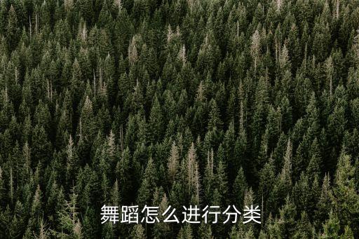  舞蹈怎么进行分类