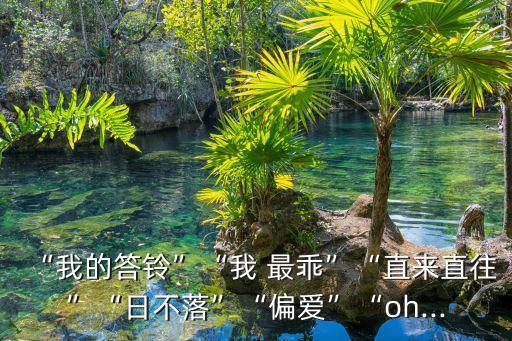 “我的答铃”“我 最乖”“直来直往”“日不落”“偏爱”“oh...