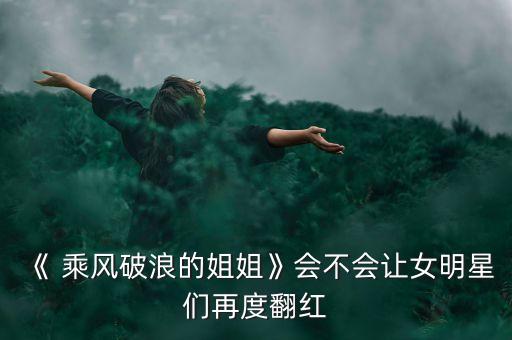 《 乘风破浪的姐姐》会不会让女明星们再度翻红