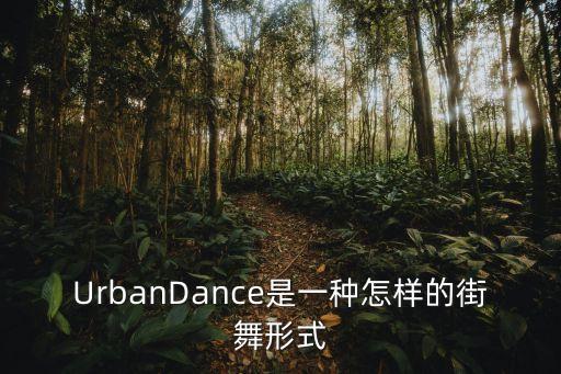 UrbanDance是一种怎样的街舞形式