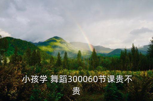  小孩学 舞蹈300060节课贵不贵