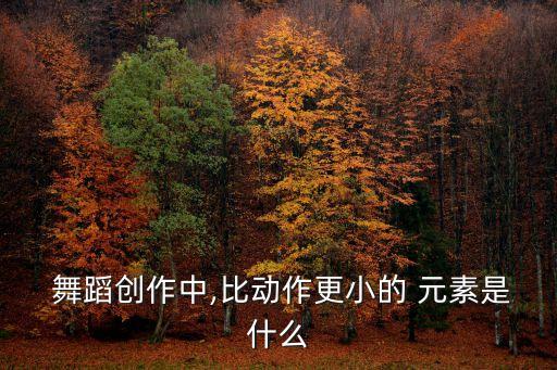  舞蹈创作中,比动作更小的 元素是什么
