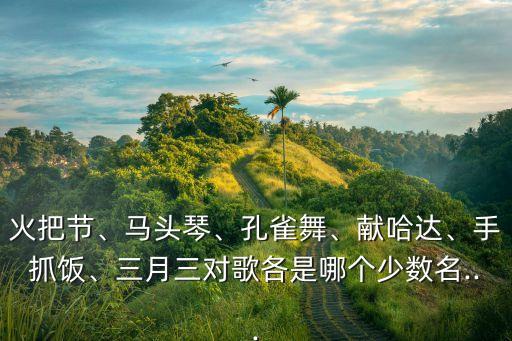 火把节、马头琴、孔雀舞、献哈达、手抓饭、三月三对歌各是哪个少数名...