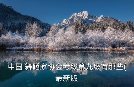 中国 舞蹈家协会考级第九级有那些(最新版