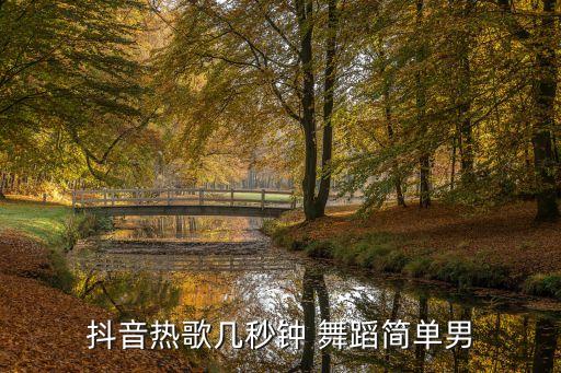 抖音热歌几秒钟 舞蹈简单男