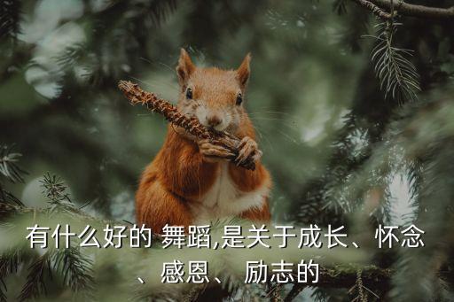 有什么好的 舞蹈,是关于成长、怀念、感恩、 励志的