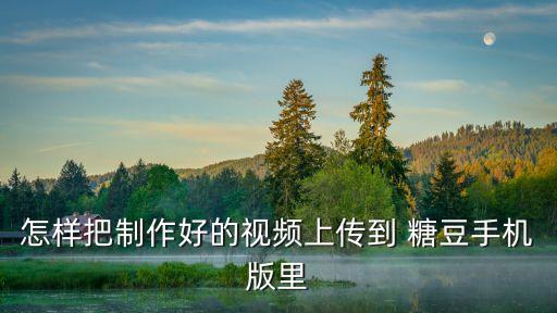 怎样把制作好的视频上传到 糖豆手机版里