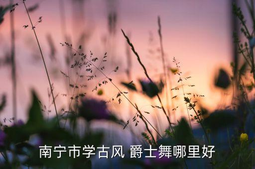 南宁市学古风 爵士舞哪里好