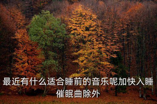 最近有什么适合睡前的音乐呢加快入睡催眠曲除外