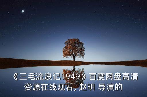 《三毛流浪记1949》百度网盘高清资源在线观看, 赵明 导演的