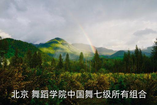  北京 舞蹈学院中国舞七级所有组合