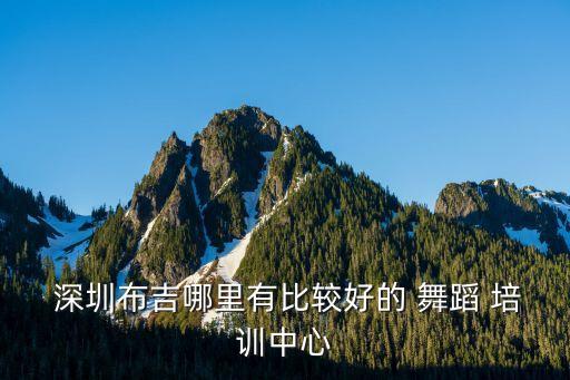  深圳布吉哪里有比较好的 舞蹈 培训中心