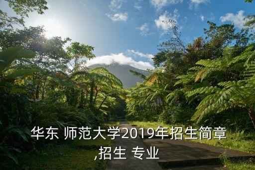 华东 师范大学2019年招生简章,招生 专业