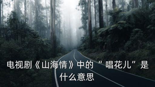 电视剧《山海情》中的“ 唱花儿”是什么意思