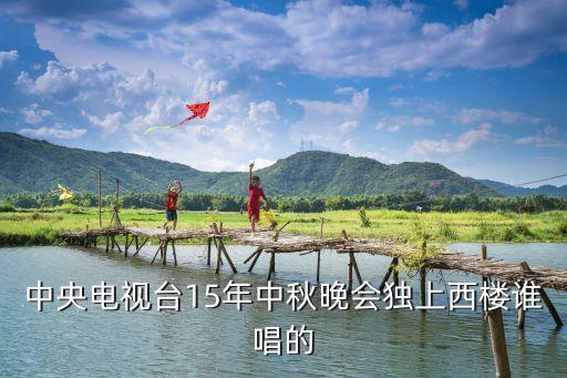 中央电视台15年中秋晚会独上西楼谁唱的
