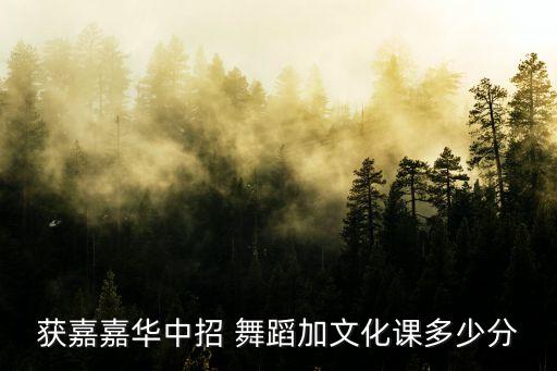 获嘉嘉华中招 舞蹈加文化课多少分