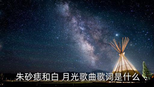  朱砂痣和白 月光歌曲歌词是什么
