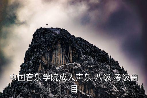 中国音乐学院成人声乐 八级 考级曲目