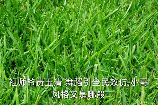 祖师爷费玉清 舞蹈引全民效仿,小哥风格又是哪般
