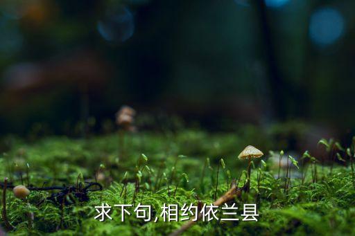 求下句,相约依兰县