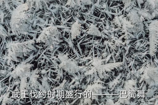 武王伐纣时期盛行的———巴蜀舞