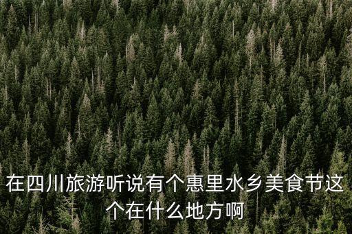 在四川旅游听说有个惠里水乡美食节这个在什么地方啊