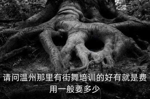 请问温州那里有街舞培训的好有就是费用一般要多少