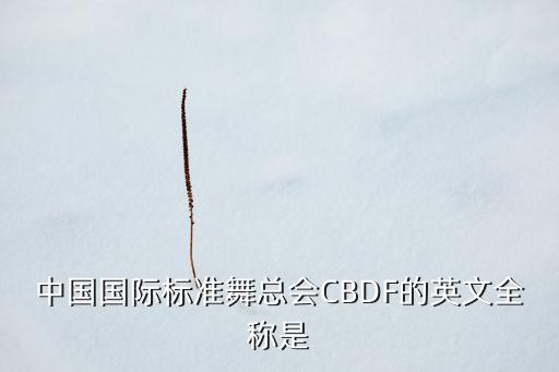 中国国际标准舞总会CBDF的英文全称是