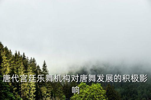 唐代乐舞机构有哪些，唐代宫廷乐舞机构对唐舞发展的积极影响
