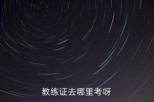 教练证去哪里考呀