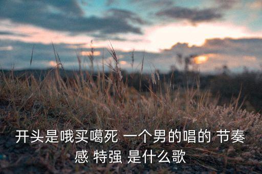 开头是哦买噶死 一个男的唱的 节奏感 特强 是什么歌