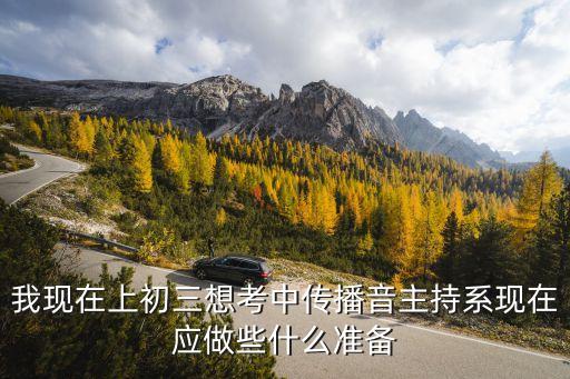 初三怎么考播音特长生，我现在上初三想考中传播音主持系现在应做些什么准备