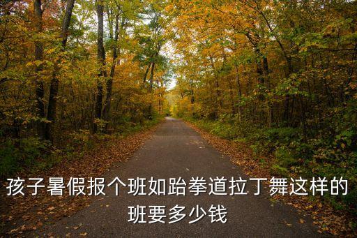 孩子暑假报个班如跆拳道拉丁舞这样的班要多少钱