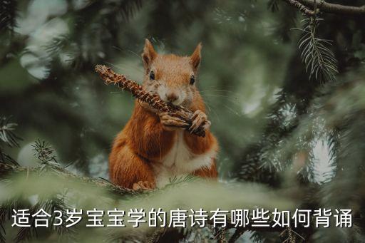 适合3岁宝宝学的唐诗有哪些如何背诵