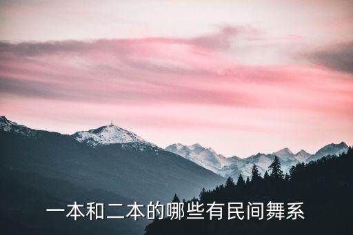一本和二本的哪些有民间舞系