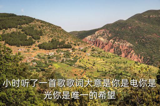 小时听了一首歌歌词大意是你是电你是光你是唯一的希望