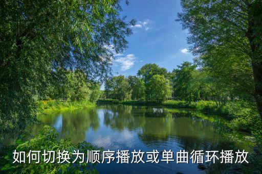广场舞播放器播放顺序，如何切换为顺序播放或单曲循环播放
