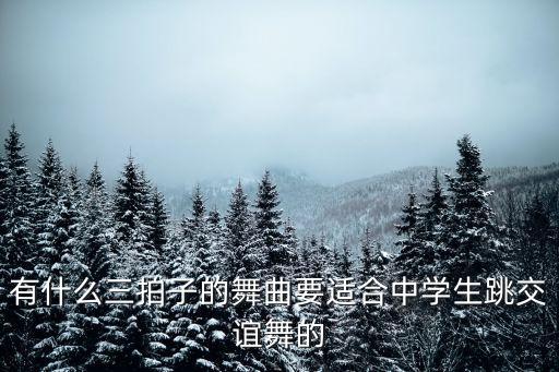 有什么三拍子的舞曲要适合中学生跳交谊舞的