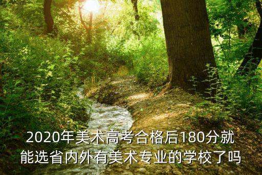 2020年美术高考合格后180分就能选省内外有美术专业的学校了吗