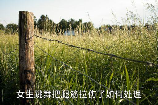 女生跳舞把腿筋拉伤了如何处理
