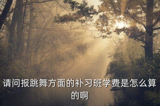 中国舞培训班收费标准文件，请问报跳舞方面的补习班学费是怎么算的啊