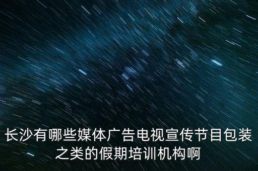 长沙有哪些媒体广告电视宣传节目包装之类的假期培训机构啊