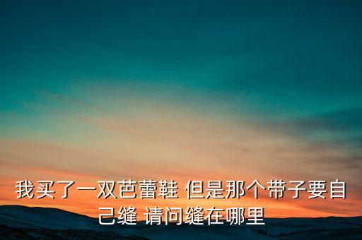 我买了一双芭蕾鞋 但是那个带子要自己缝 请问缝在哪里